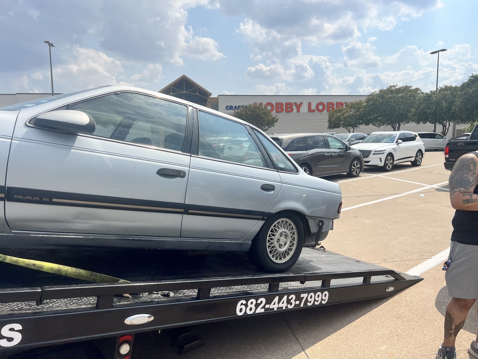 Tow truck responding to a call in the M Streets neighborhood, Dallas TX
